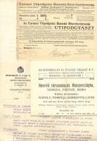 1912 "Húsvéti társasutazás Olaszországba" 4db utazási dokumentum