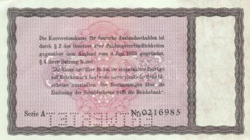 Német 3.Birodalom 1933. 10RM "ENTWERTET" perforációval T:I(apró sarokkopás)
German Third R...