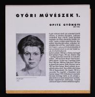 Opitz Gyöngyi (1897-1942): Kert, rézkarc-papír, jelzett, 11x14cm, paszpartuban + a művész életrajzát...