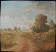 Szurony 88 jelzéssel: Hazafelé, olaj, farost, 46×50 cm, keret nélkül, apró hibákkal