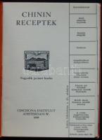 1938 Chinin receptek. Amsterdam-W., Cinchona-Instituut. Receptformulák gyógyszerészeknek