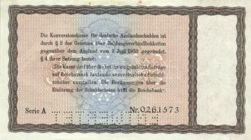 Német 3.Birodalom 1933. 50RM "ENTWERTET" perforációval T:I-(apró sarokkopás/folt)
German T...