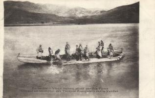 French troops in the boat, Vardar