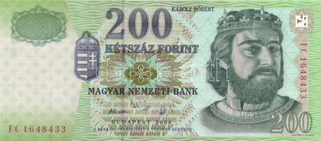 2006. 200Ft "FC" (4x) T:I(apró sarokhajlás egyiknél)