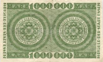 Német Birodalom/Weimari Köztársaság/Essen/Düsseldorf 1923.8.12. 1.000.000M + 1923.8.15. 100.000M T:I...