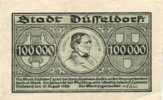 Német Birodalom/Weimari Köztársaság/Essen/Düsseldorf 1923.8.12. 1.000.000M + 1923.8.15. 100.000M T:I...