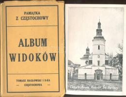 17 db régi, lengyelországi városképes lap, legtöbbjük használatlan, és egy 12 darabos leoprello füze...