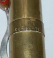 Mocca Trademark márkájú sárgaréz srapnel úti kávédaráló /
Brass Shrapnel travel coffee grinder 27cm