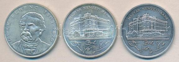 1992-94. 200Ft Ag "MNB" / "Deák" (3x) T:2
