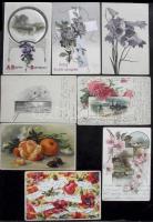 Virágok, csendéletek, életképek, 224 db régi képeslap / Flowers, still life, viables, 224 old cards