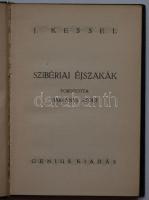 J. Kessel: Szibériai éjszakák. Bp., én. Genius. Aranyozott egészvászon kötésben
