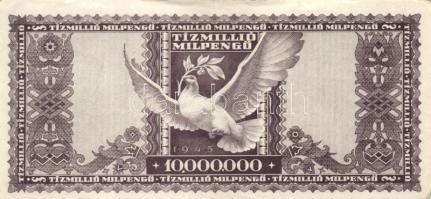 1946. 10.000.000MP (2x) eltérő színváltozatok + 10.000.000BP T:II,II-
