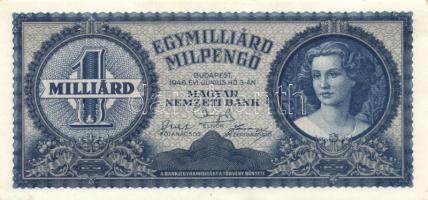 1946. 1.000.000.000MP (4x) eltérő színváltozatok eltolódott nyomat egyiknél T:I-,II