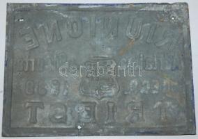 cca 1840 Riunione Adriatica di Sicurtá Triest 1838-ban alapított biztosítótársaság cégtáblája /
Sign...