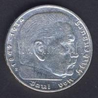 Német 3. Birodalom 1937E 2M Ag "Hindenburg" T:2
German Third Reich 1937E 2 Marks Ag "...