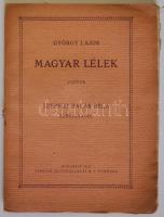 György Lajos: A magyar lélek. Versek. Bp., 1922 Stádium. 66p.