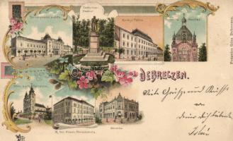 1898 Debrecen zsinagógával litho (wet damage)