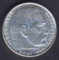 Német 3. Birodalom 1938B 2M Ag "Hindenburg" T:2
German Third Reich 1938B 2 Marks Ag "...