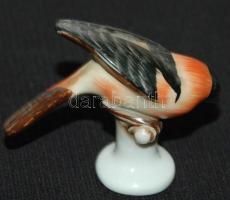 Kézzel festett Herendi jelzett porcelán harkály  hibátlan állapotban, magassága: 5 cm / Handpainted ...