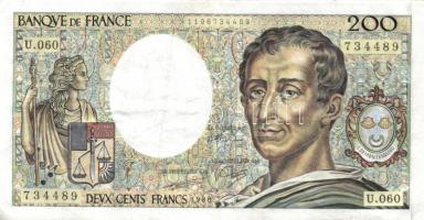 Franciaország 1988. 200Fr T:III (apró tűlyukak) France 1988. 200 Francs C:F