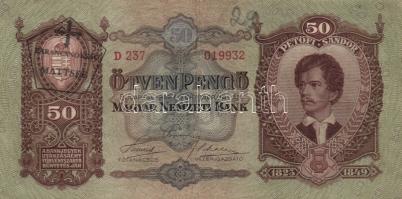 1930-41. 10P, 20P, 50P, 100P mindegyik hamis "Parancsnokság Mattsee" bélyegzővel T:II,III