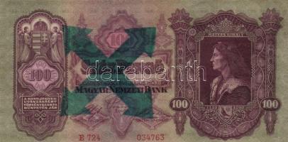 1930-43. 10P ,20P, 50P, 100P mindegyik hamis nyilaskereszt felülbélyegzéssel T:II-