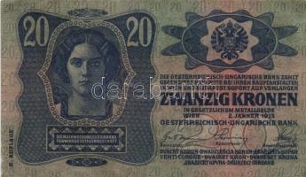 1902. 1000K + 1912. 100K + 1913. 20K (2x) klf, mindegyik lila "Felülbélyegzés 1919. jan.11. Kec...