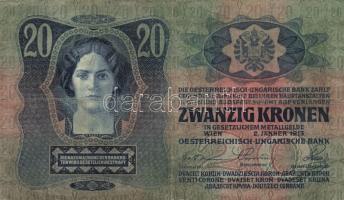 1902. 1000K + 1912. 100K + 1913. 20K (2x) klf, mindegyik lila "Felülbélyegzés 1919. jan.11. Kec...