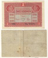 1917. 2K + 1918. 25K "3000" feletti sorozatszámmal, hullámos hátlappal mindkettőn hamis ro...