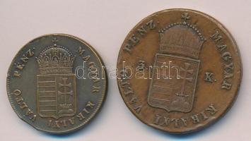 1848. 1Kr + 1849NB 3Kr T:2-,3