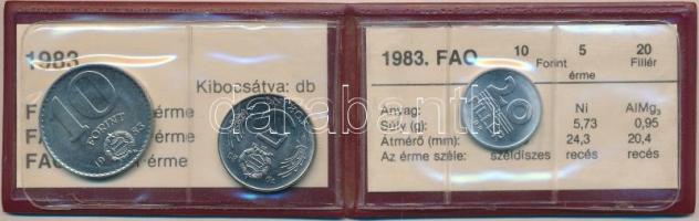 1983. "FAO" sor 20f, 5Ft, 10Ft eredeti plasztikcsomagolásban, tanúsítvánnyal T:BU