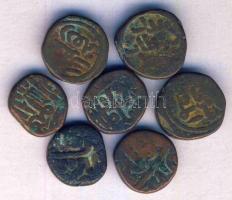 India 7db rézpénz (~15mm/~4.5g) T:2-,3 India 7 copper coins (~15mm/~4.5g) C:VF,F