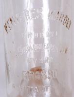 Cca 1890 Brassó, Kenyeres Károly erdélyi szeszes üveg, hibátlan állapotban, magasság: 34 cm