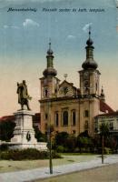 Marosvásárhely Kossuth statue, catholic church (EB)