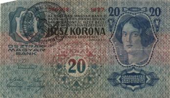 1912. 100K + 1913. 20K + 1917. 2K mindegyik nem hivatalos "Bács Bodrog Megyei Ó-Becsei Járás......