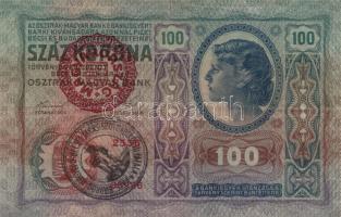 1912. 100K + 1913. 20K + 1917. 2K mindegyik nem hivatalos "Bács Bodrog Megyei Ó-Becsei Járás......