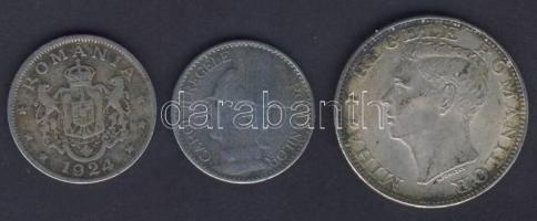 Románia 1924. 2L Ag + 1938. 50L Ag + 1944. 500L Ag "I. Mihály" T:3,2-
Romania 1924. 2 Lei ...