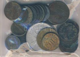 Kis vegyes fémpénz tétel, közte érdekes darabokkal, mint Ausztria/magyar verdejel 1764CA 1Pf Cu &quo...
