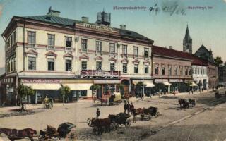 Marosvásárhely Széchényi square, savings bank, Shops (Izmael János, Harmath Sándor, Buches Lajos) (EB)