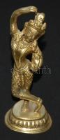 Ismeretlen alkotó: Indiai táncosnő, öntött réz, jó állapotban, magasság: 19 cm
