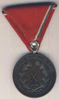 1995. "Önkéntes Tűzoltó Szolgálati Érem X" kitüntetés eredeti szalaggal T:1-