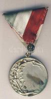 Füsti Molnár Béla Szeged (20.sz.) ~1930. ezüstözött Br lövész díjérem (40mm) szalaggal T:2