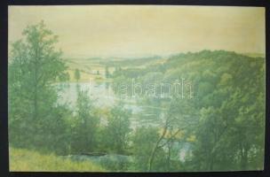 Nagy képtétel: 15db különféle technikával (olaj, print, tus) és méretben készült kép keretben és ané...