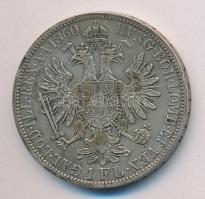 Ausztria 1860A 1Fl Ag T:2- Austria 1860A 1 Florin Ag C:VF