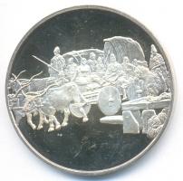 Lapis András (1942-) / Szabó Géza (1939-) 1995. "Feszty-Körkép - Ökörhajtó ökrösszekér" Ag...