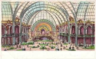 Paris 1900 Expo Grand Palace interior litho