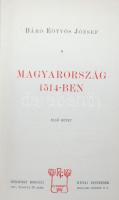 Báró Eötvös József: Magyarország 1514-ben. I-II. Bp., 1901. Révai. Aranyozott egészvászon kötésben. ...