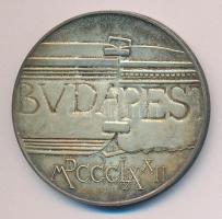 1972. 100Ft Ag "Pest és Buda egyesítése" T:BU patina