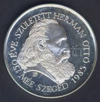 Lapis András (1942-) / Szabó Géza (1939-) 1987. "MÉE Szeged / Herman Ottó" Ag emlékérem (36g/42.5mm) T:PP