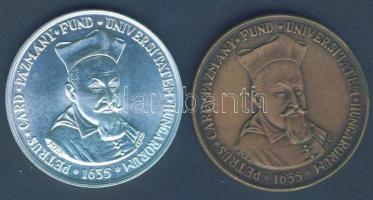 Kelemen Kristóf (1922-) 1985. "MÉE Budapest / Pázmány Péter - Eötvös Lóránd" Ag(0.640) és ...